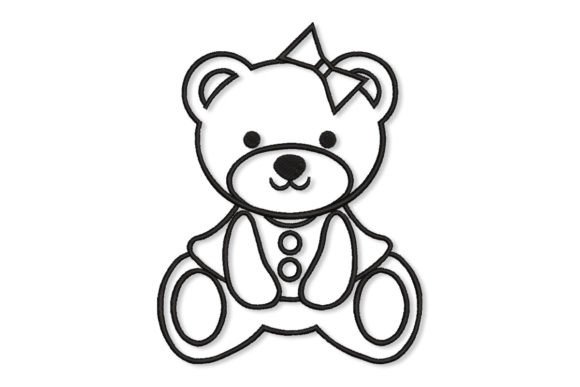 Baby Teddy Bear Embroidery Design