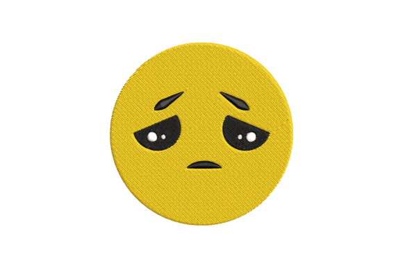 Frustrated Emoji Embroidery Design