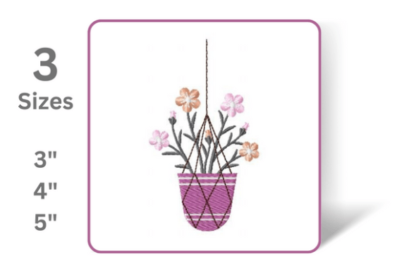 Hanging Flower Pot: A Boutique Sweatshirt Embroidery Review