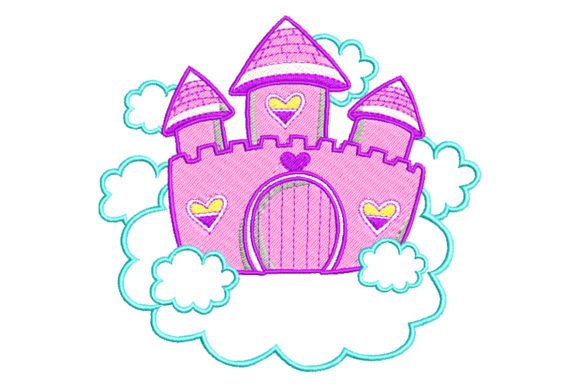 Princess Castle Embroidery Design